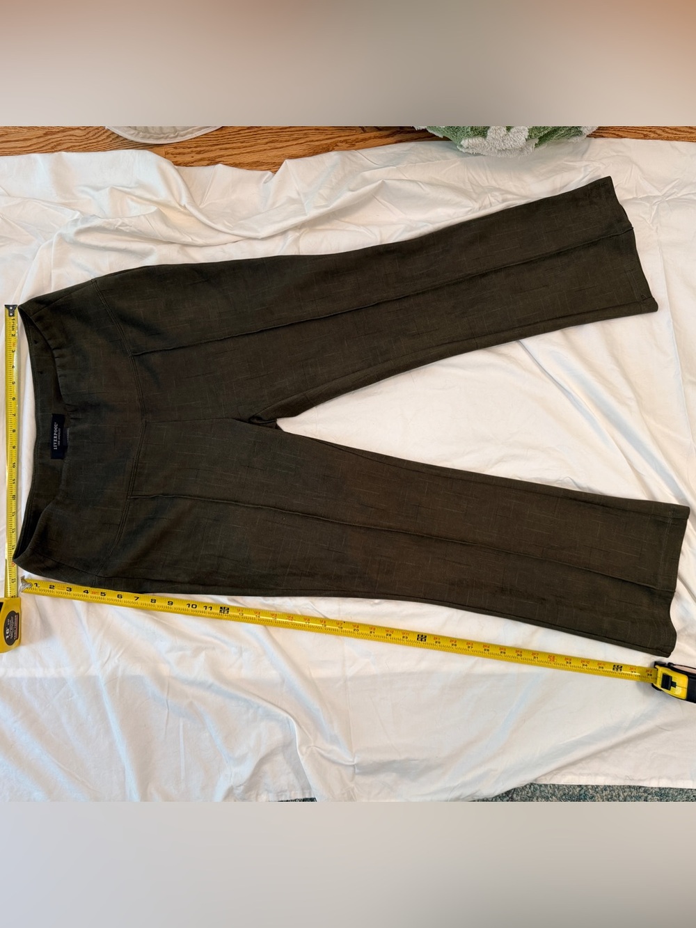 Liverpool Dark Brown Dress Pants - Classic Straight Fit HEMMED SHORTED